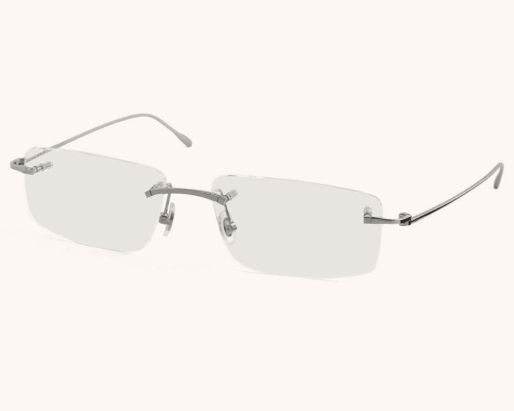 Cartier CT0070O K18ホワイトゴールド リムレスフレーム