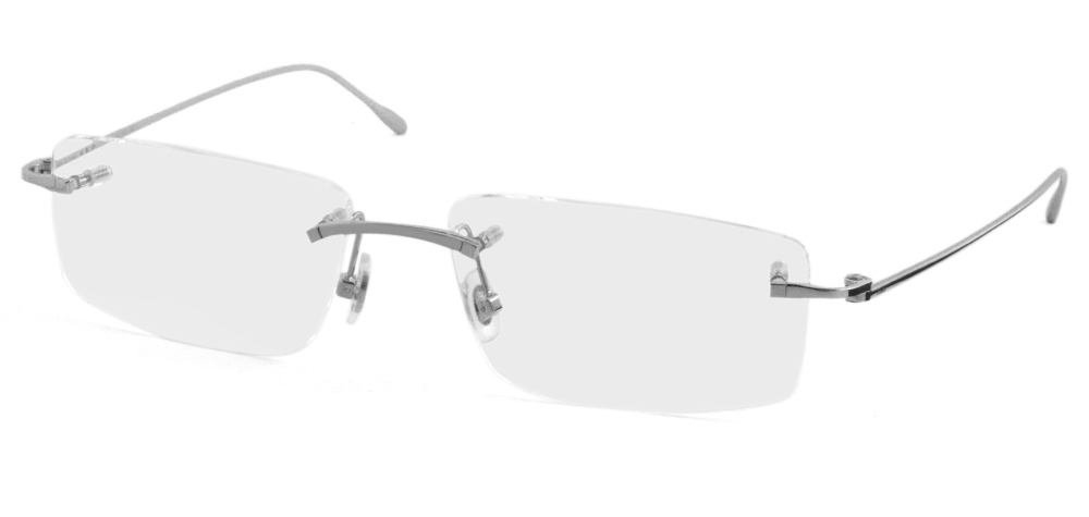 Cartier CT0070O K18ホワイトゴールド リムレスフレーム