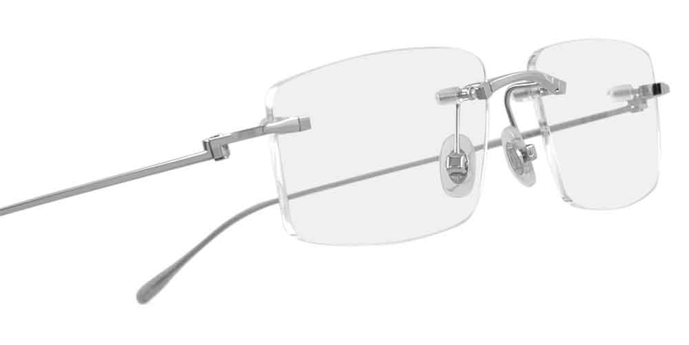 Cartier CT0070O K18ホワイトゴールド リムレスフレーム
