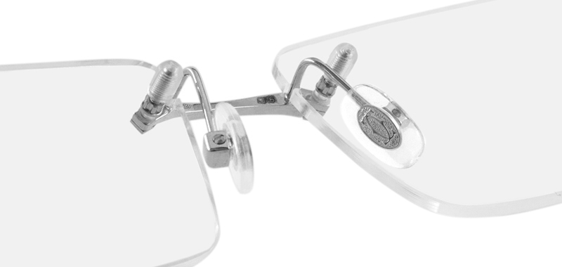 Cartier CT0070O K18ホワイトゴールド リムレスフレーム