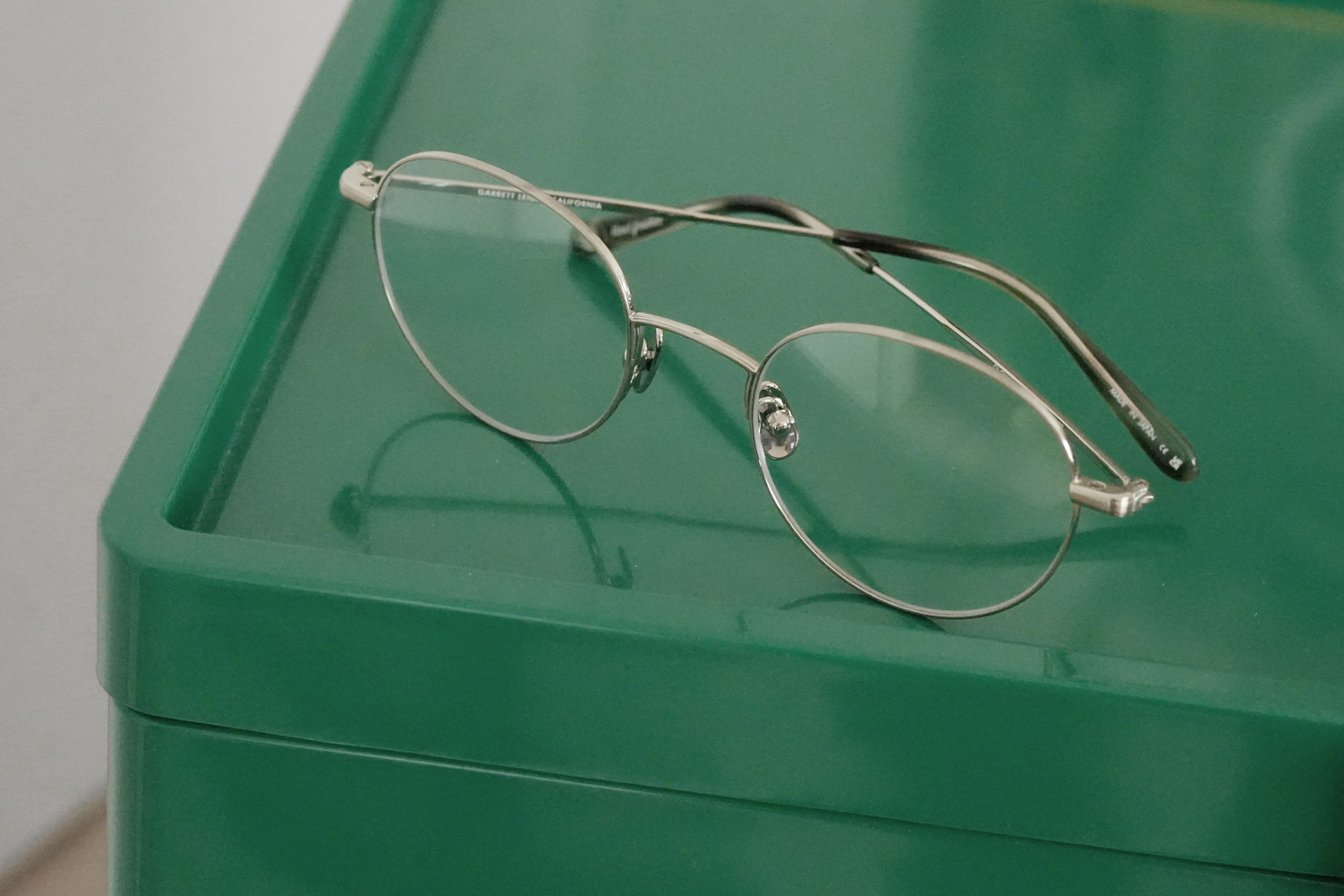 Garrett Leight Cloy II col.Brushed Silver-Black Sleet Tortoise