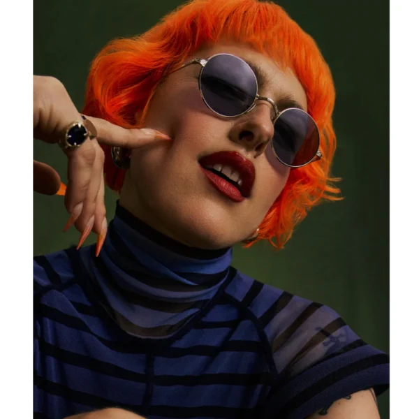 glcozzy_plt12 Garret Leight GLCO X OZZY SUN col.Platinum/Semi-Flat Indigo